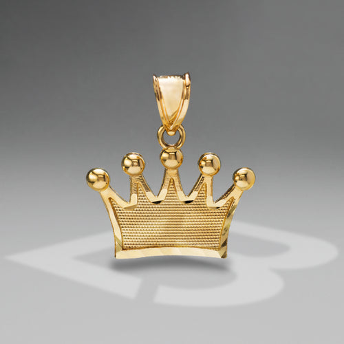 10k Solid Gold Crown Pendant Small 1.9 Grams