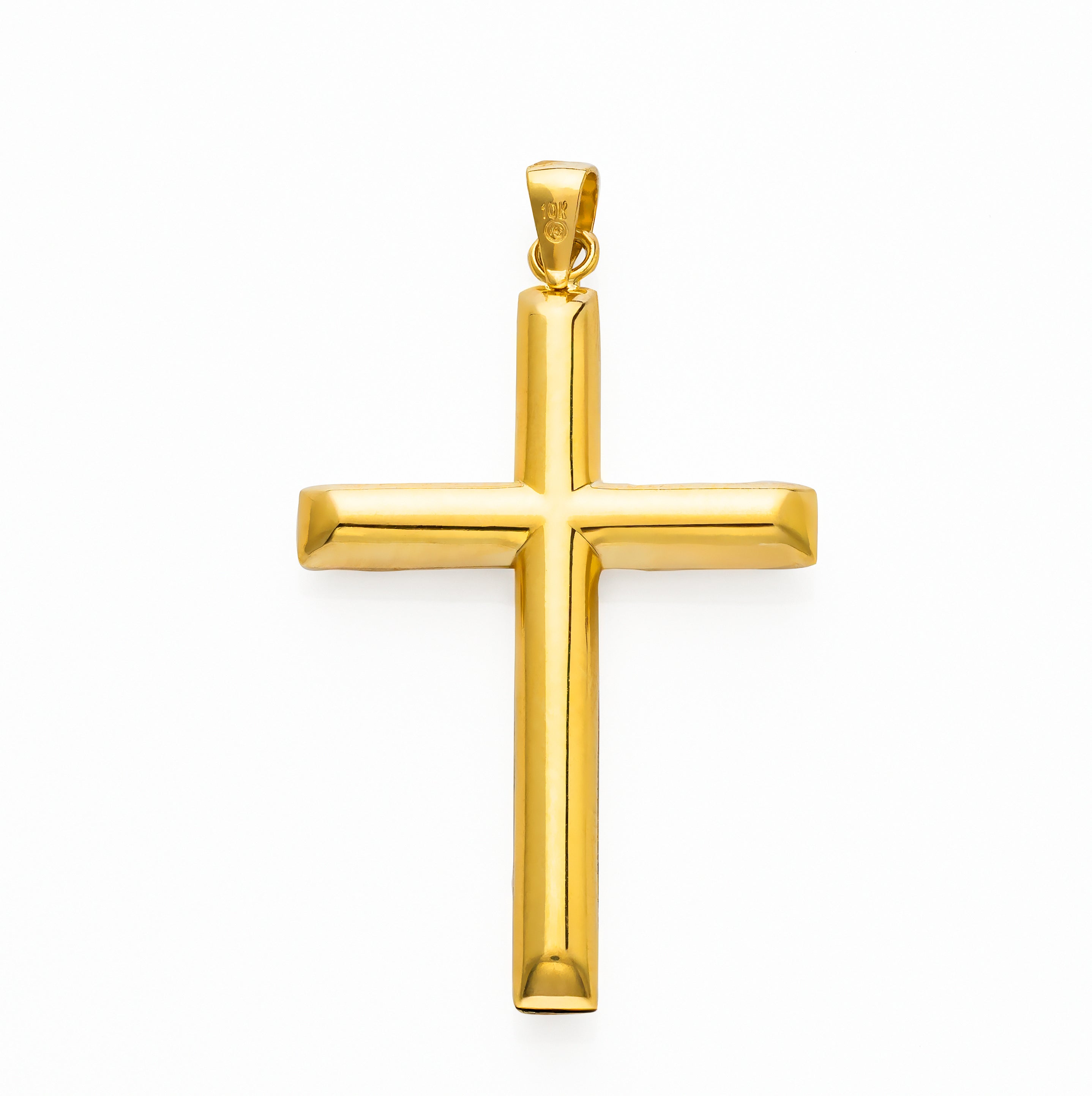 10k Solid Gold Diamond Cut Cross Pendant 1.6 grams