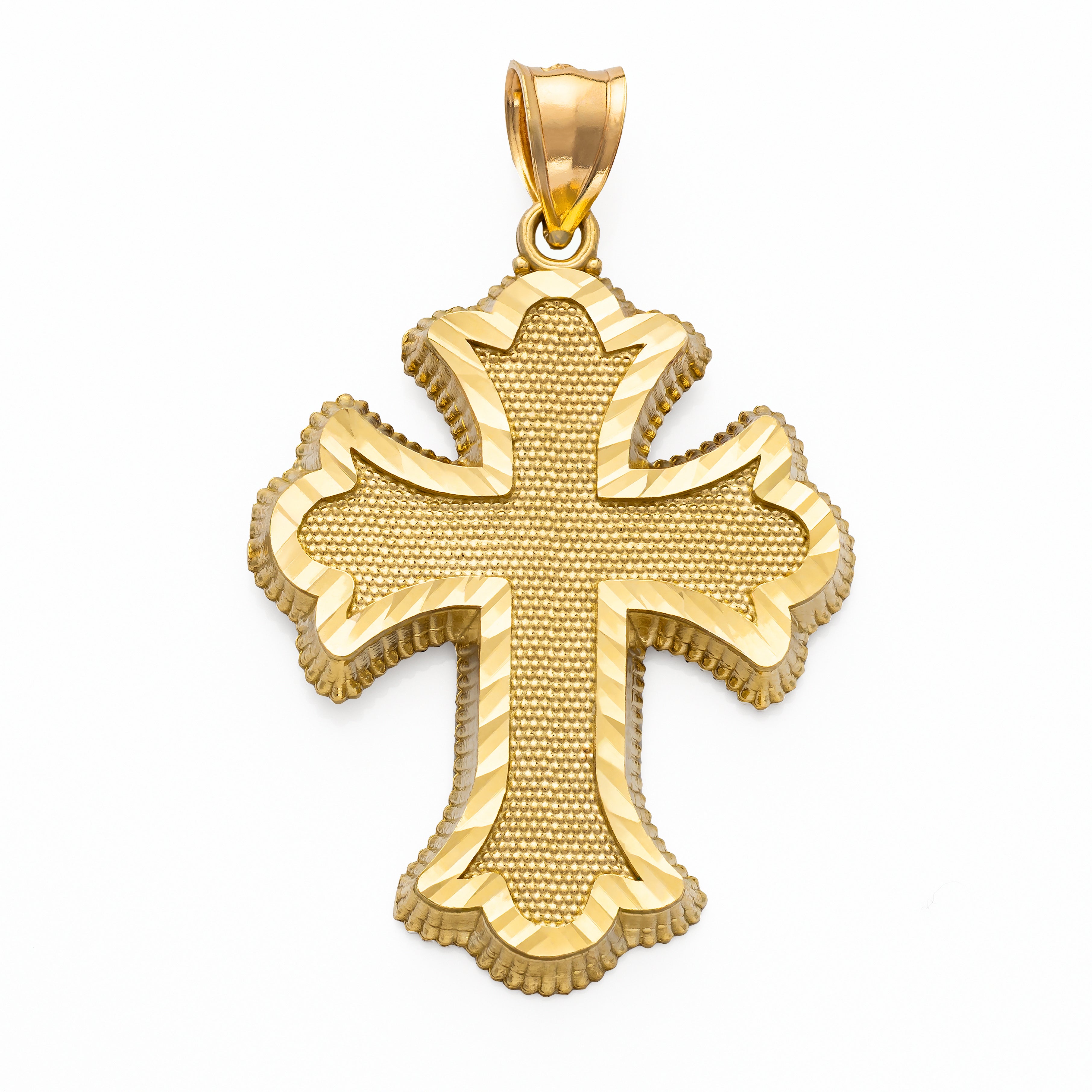 14k Solid Gold Roman Cross Pendant Large 5.5 grams