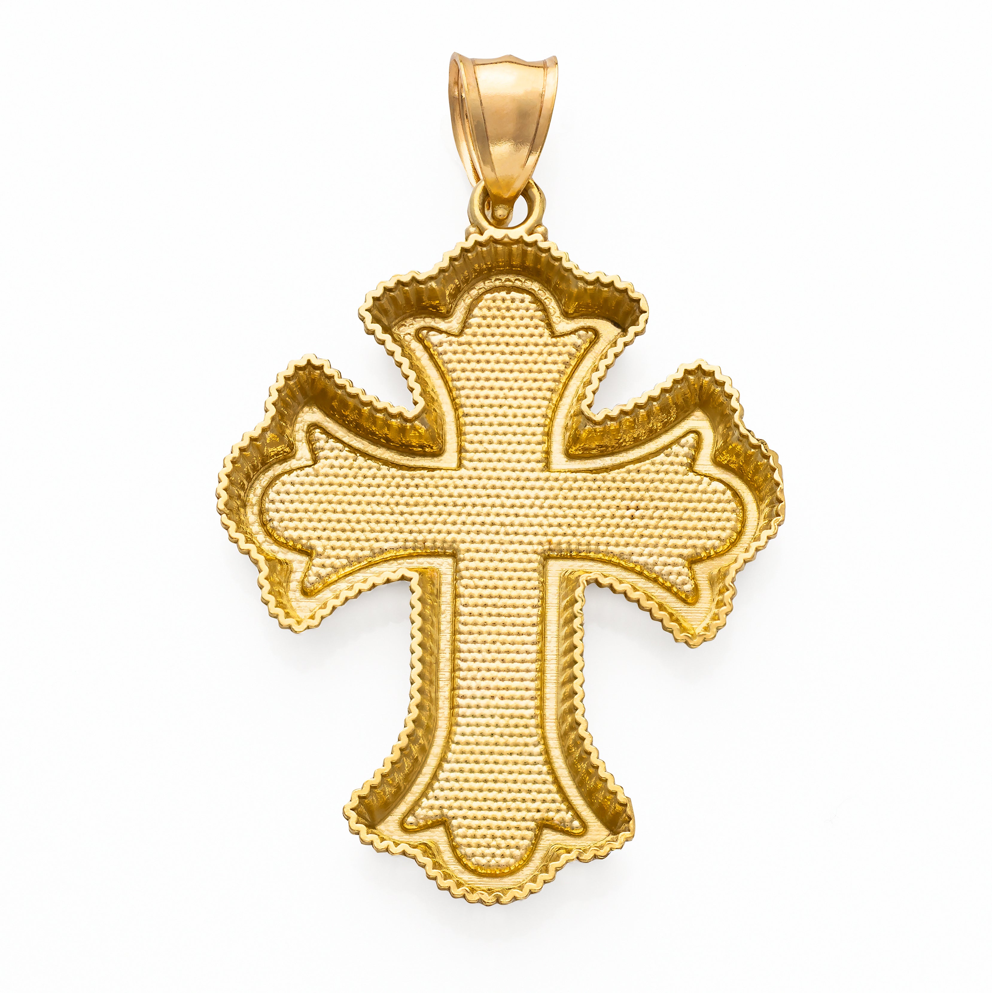14k Solid Gold Roman Cross Pendant Large 5.5 grams