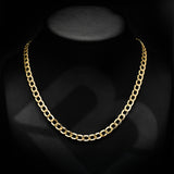 10k Yellow Gold Hollow Curb Cuban Link Chain
