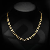 14k Yellow Gold Hollow Curb Cuban Link Chain