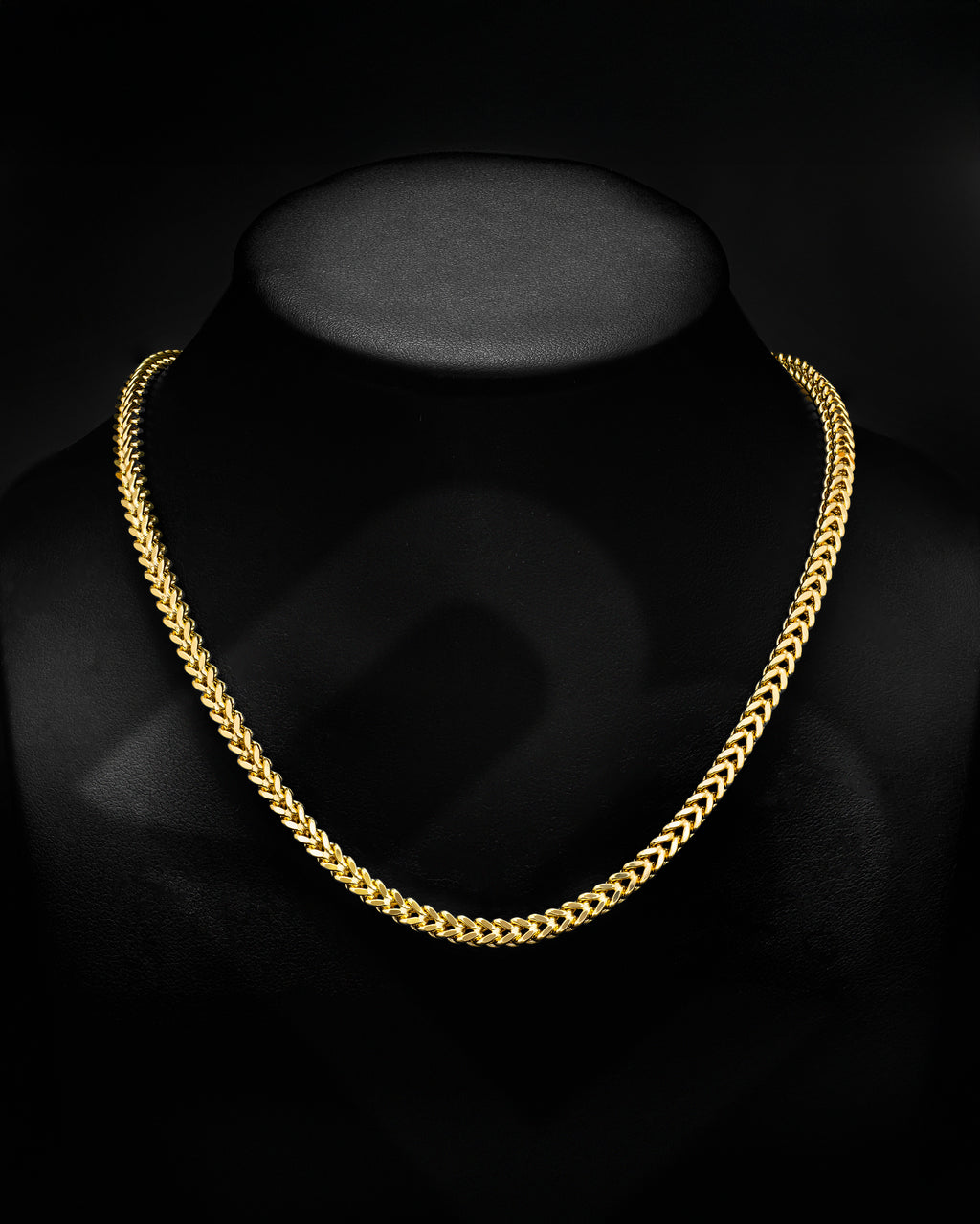 10k Yellow Gold Hollow Diamond Cut Franco Chain