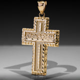 14k Solid Gold Last Supper HQ Cross Pendant 9.8 grams