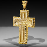 10k Solid Gold Last Supper HQ Cross Pendant 8.5 grams
