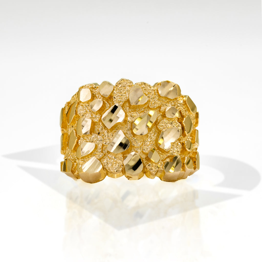 10K Solid Heavyweight 5g Nugget Gold Ring (0.58" x 0.58")
