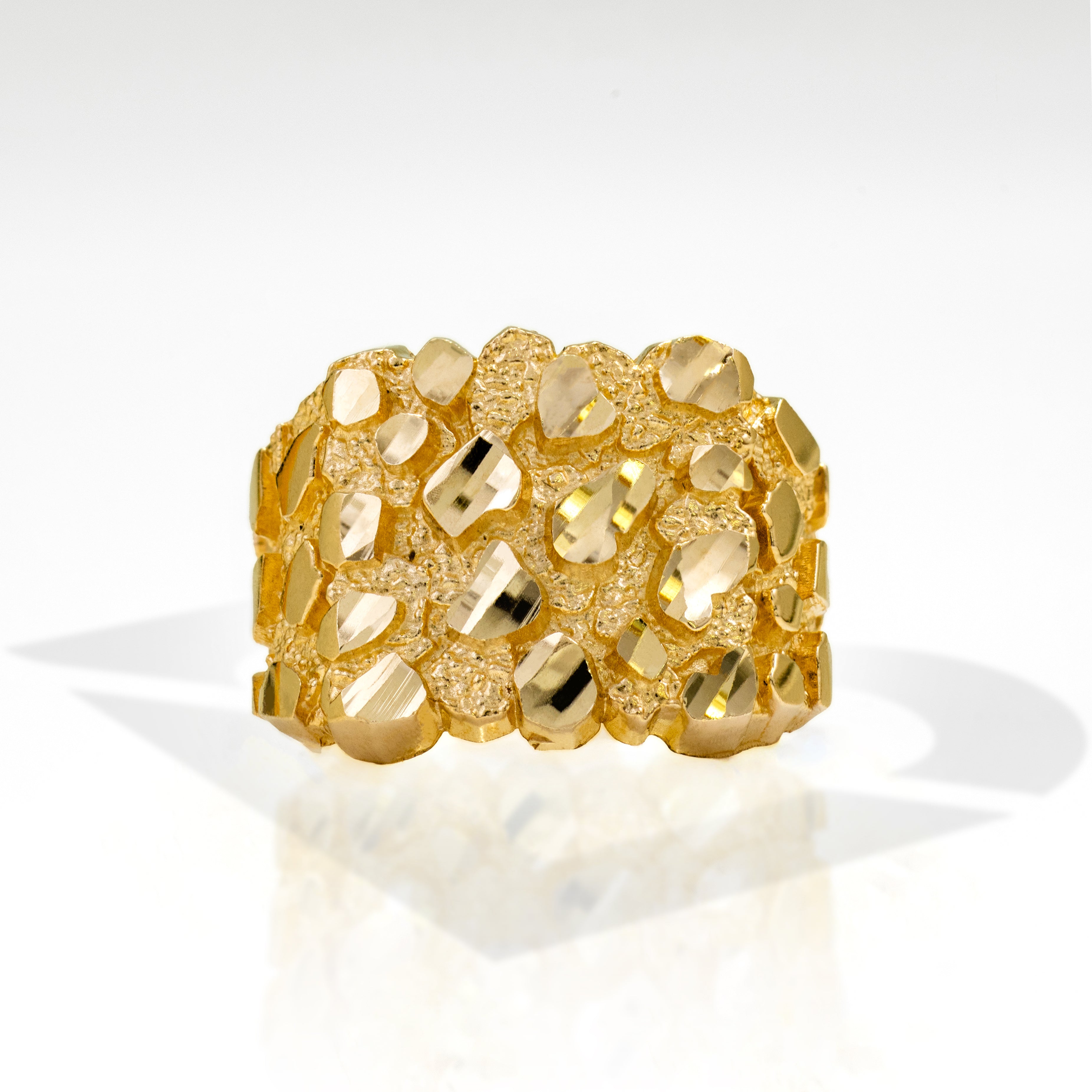 10K Solid Heavyweight 5g Nugget Gold Ring (0.58" x 0.58")