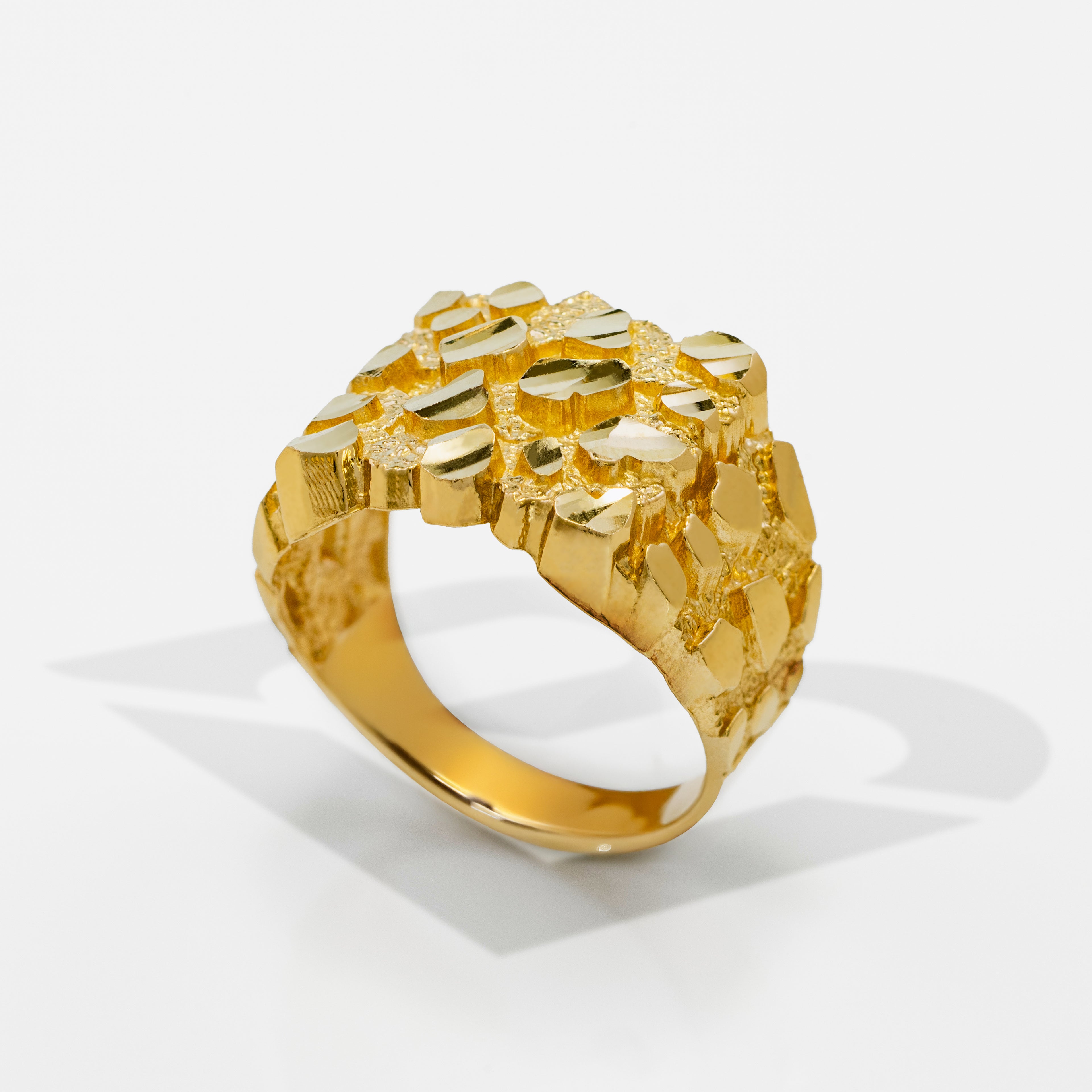 10K Solid Heavyweight 5g Nugget Gold Ring (0.58" x 0.58")