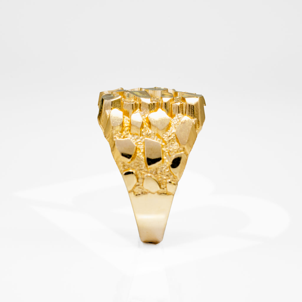 14K Solid Standard 3g Nugget Gold Ring (0.37" x 0.37")