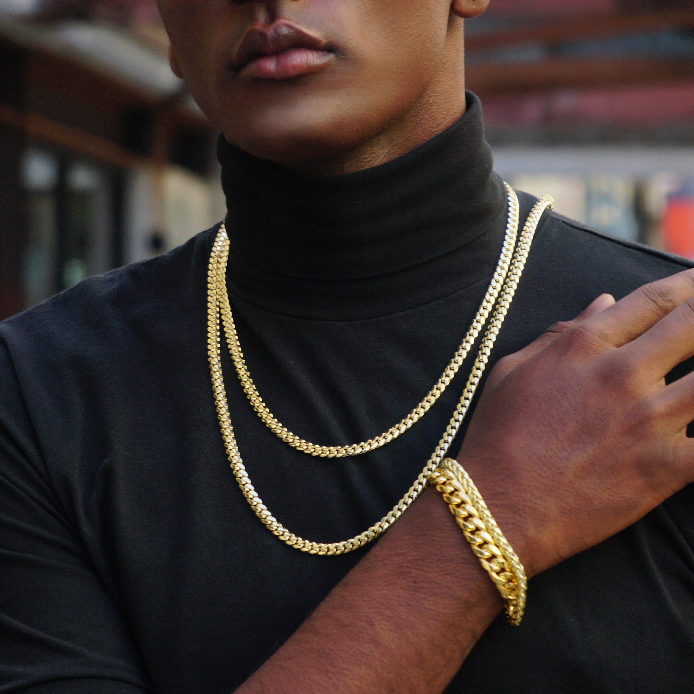 10k Yellow Gold Hollow Miami Cuban Chain