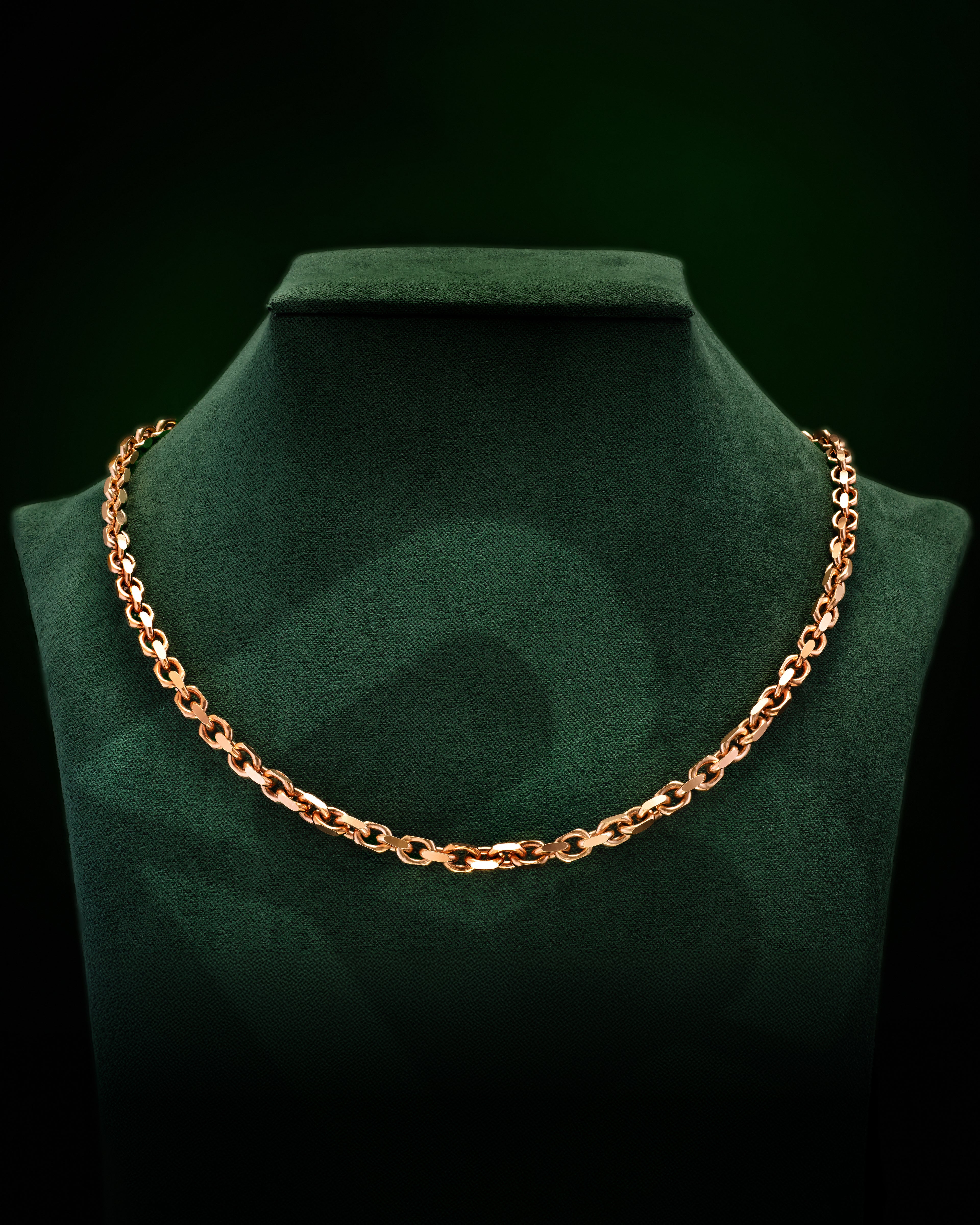 10k Rose Gold Solid Heavyweight Cable Link Chain with Lobster Lock (Available 3mm to 5mm)