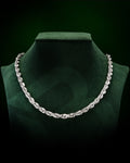 14k White Gold Solid Diamond Cut Rope Chain