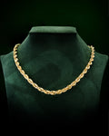 10k Yellow Gold Solid Diamond Cut Rope Chain