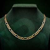 14k Yellow Gold Solid Figaro Chain