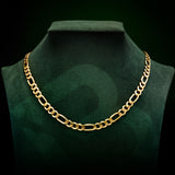 14k Yellow Gold Solid Figaro Chain