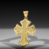 14k Solid Gold Roman Cross Pendant Large 5.5 grams
