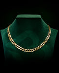 14k Yellow Gold Solid Curb Cuban Link Chain