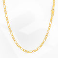 14k Yellow Gold Solid Figaro Chain