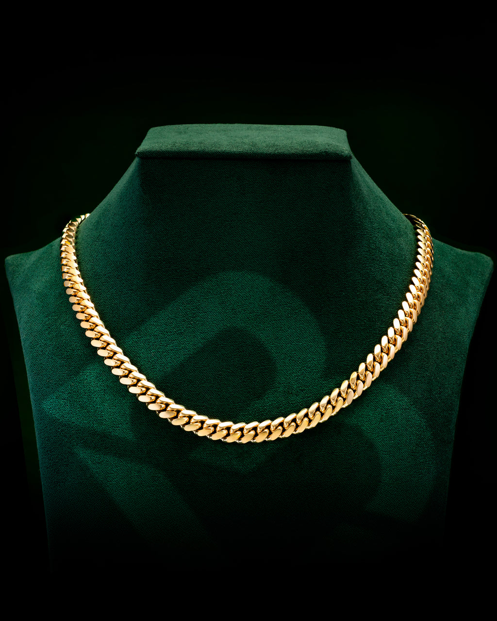 14k Yellow Gold Solid Miami Cuban Chain