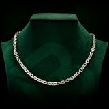 14k White Gold Solid Heavyweight Cable Link Chain with Lobster Lock (Available 3mm to 5mm)