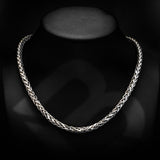 14k White Gold Wheat Palm Franco Chain