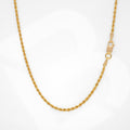 10k Yellow Gold Solid Diamond Cut Rope Chain