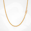 14k Yellow Gold Solid Diamond Cut Rope Chain