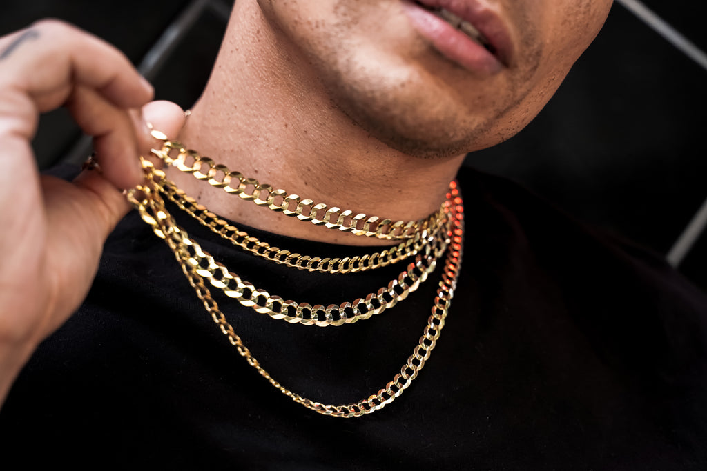 14k Yellow Gold Hollow Curb Cuban Link Chain
