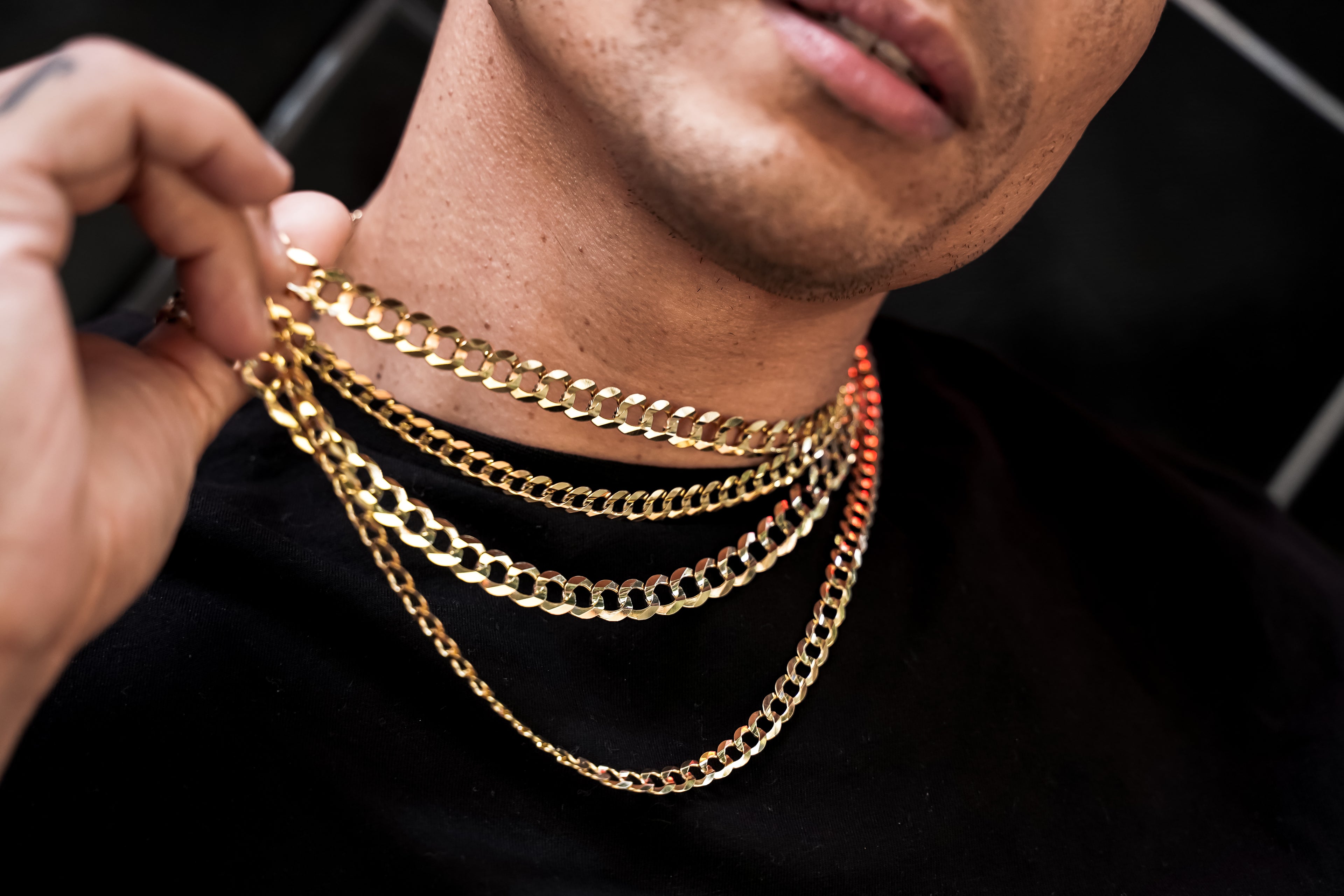 14k Yellow Gold Hollow Curb Cuban Link Chain
