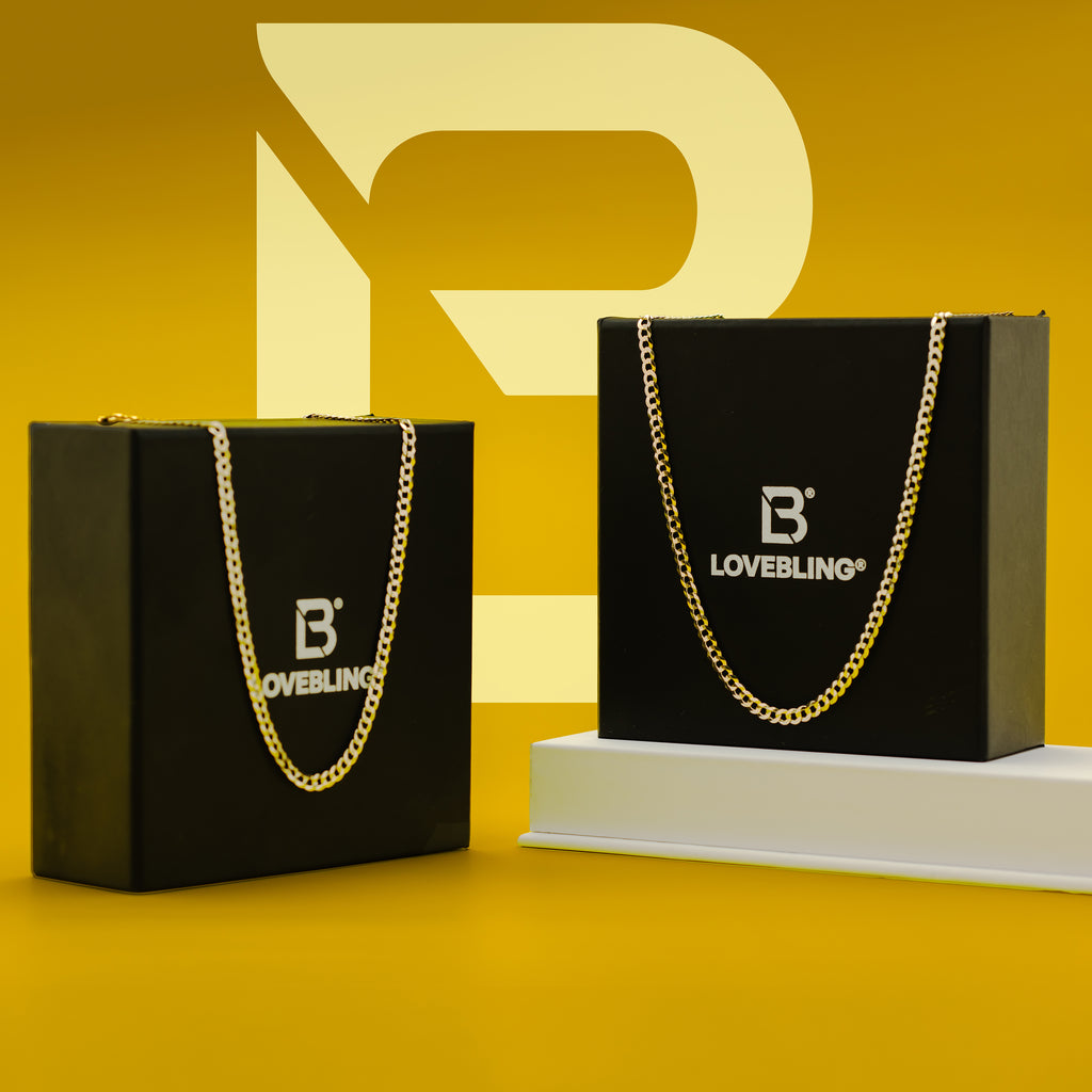 14k Yellow Gold Hollow Curb Cuban Link Chain