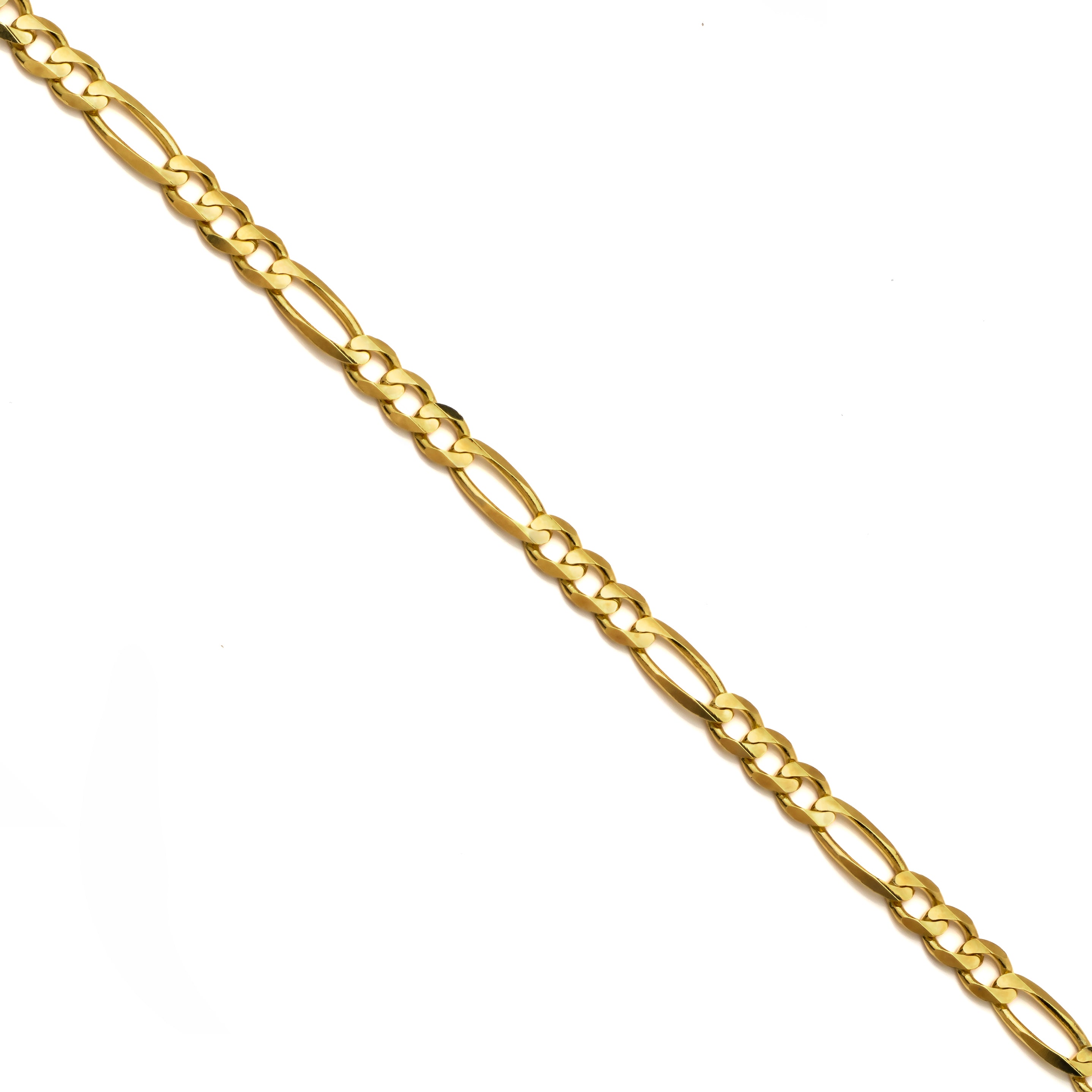 10k Yellow Gold Solid Figaro Chain