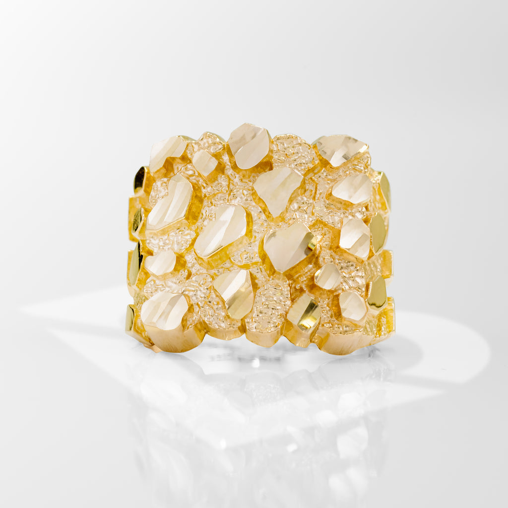 10K Solid Extraweight 8g Nugget Gold Ring (0.70" x 0.68")