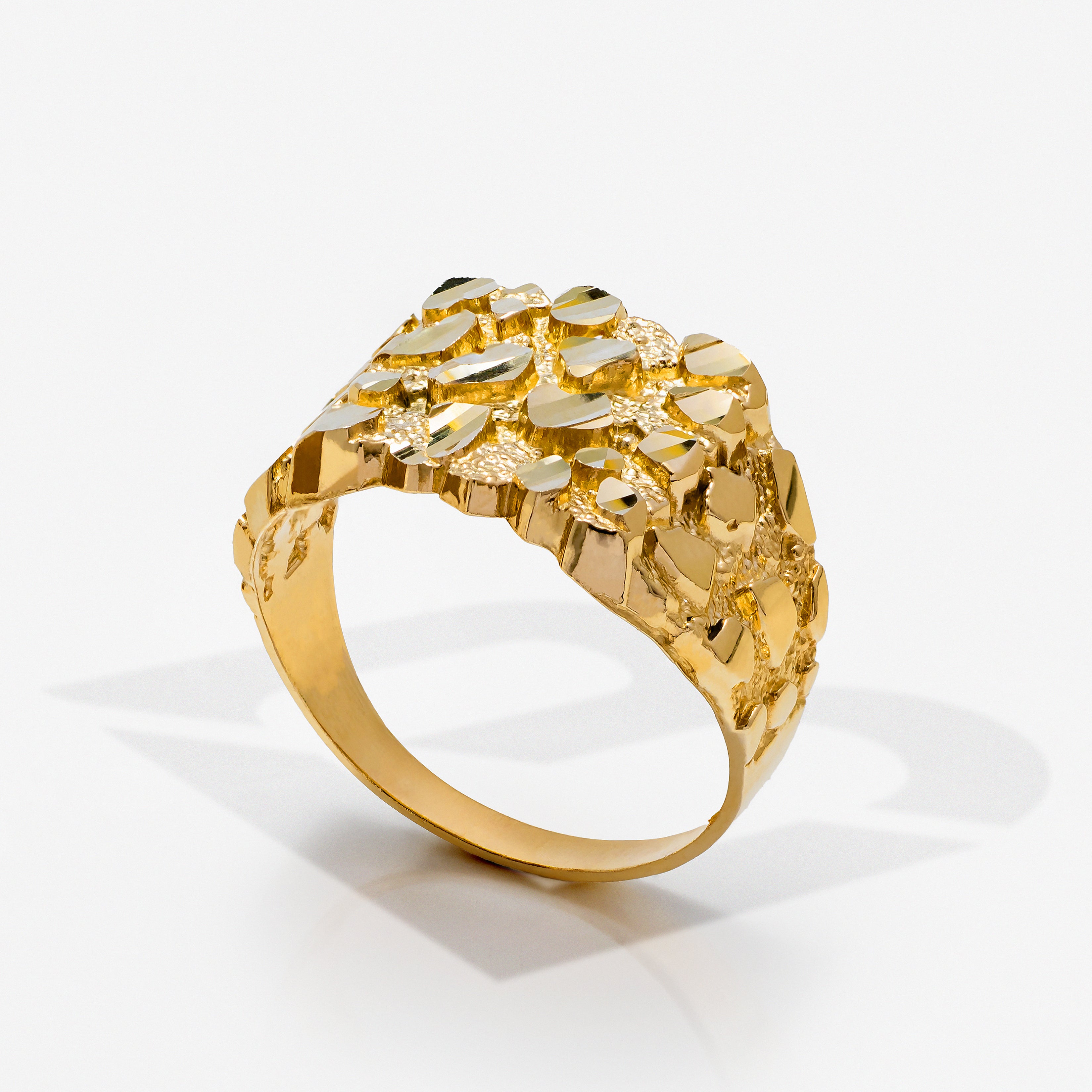 10K Solid Midweight 3g Nugget Gold Ring (0.50" x 0.47")