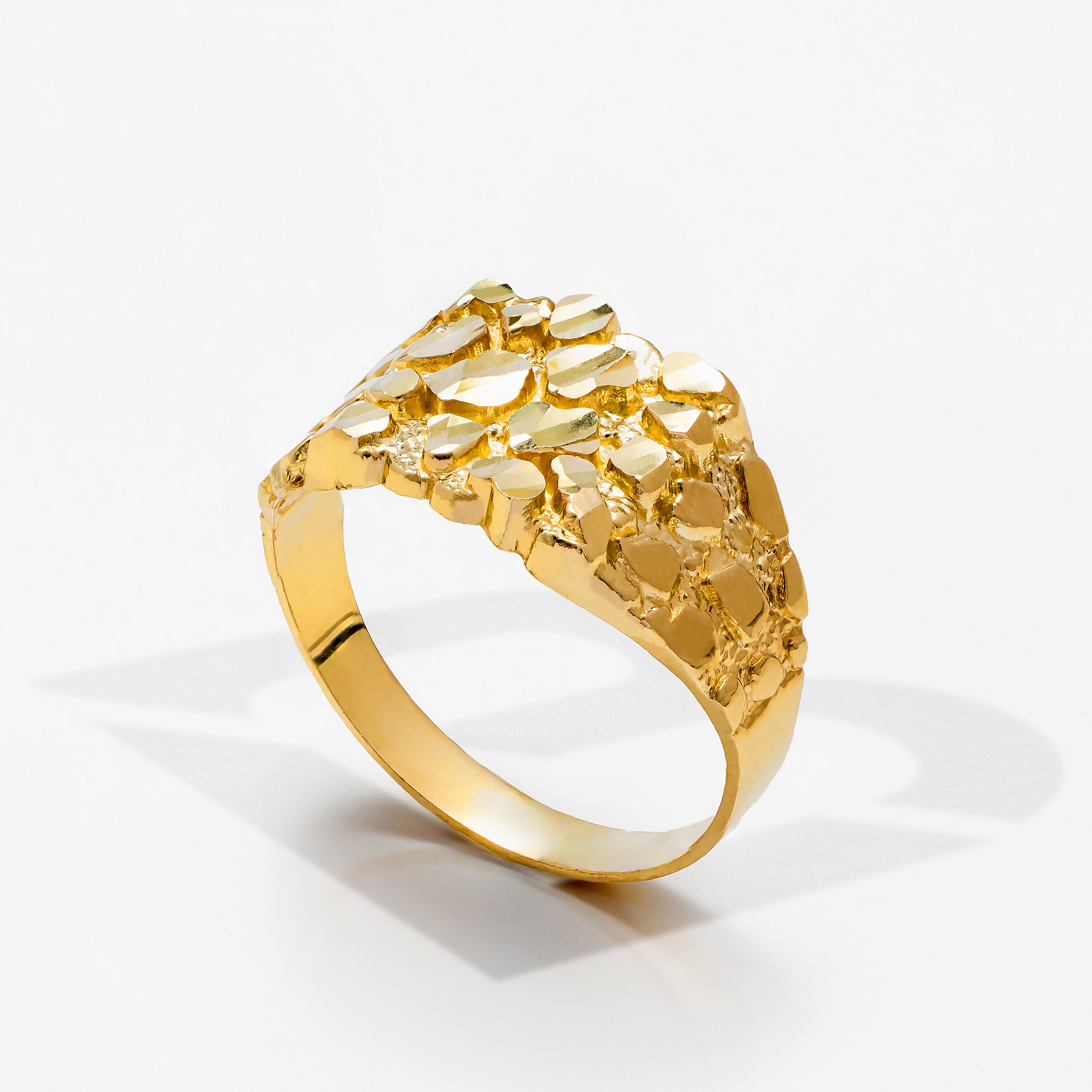 10K Solid Standard 2g Nugget Gold Ring (0.37" x 0.37")