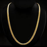 18k Yellow Gold Solid Miami Cuban Chain