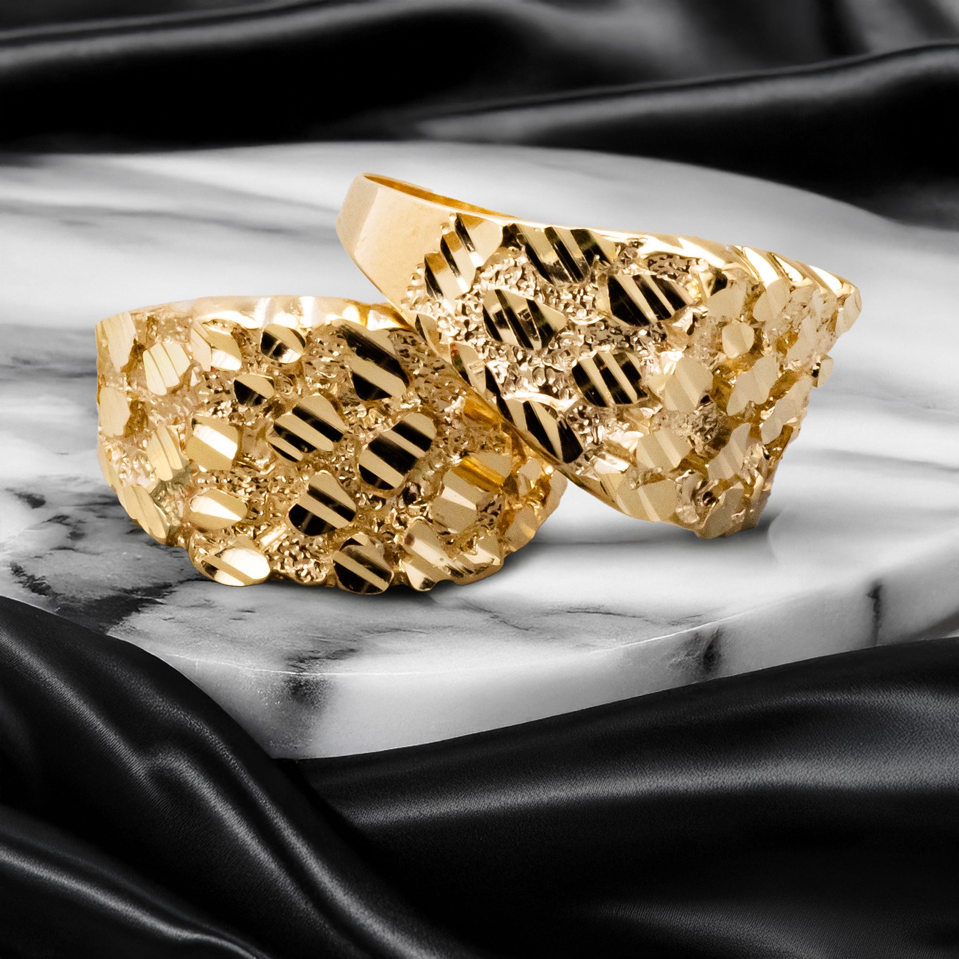 10K Solid Standard 2g Nugget Gold Ring (0.37" x 0.37")