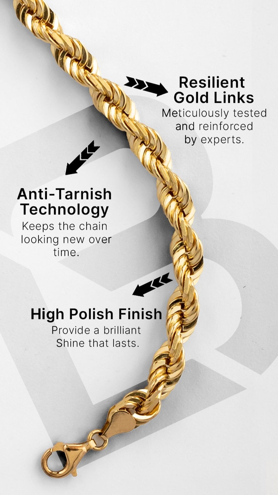 14k Yellow Gold Solid Diamond Cut Rope Bracelet