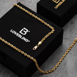 14k Yellow Gold Solid Diamond Cut Rope Bracelet