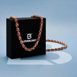 14k Rose Gold Solid Diamond Cut Rope Chain