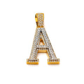 14k Diamond Block Letter Initial Pendant