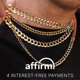 10k Yellow Gold Hollow Curb Cuban Link Chain