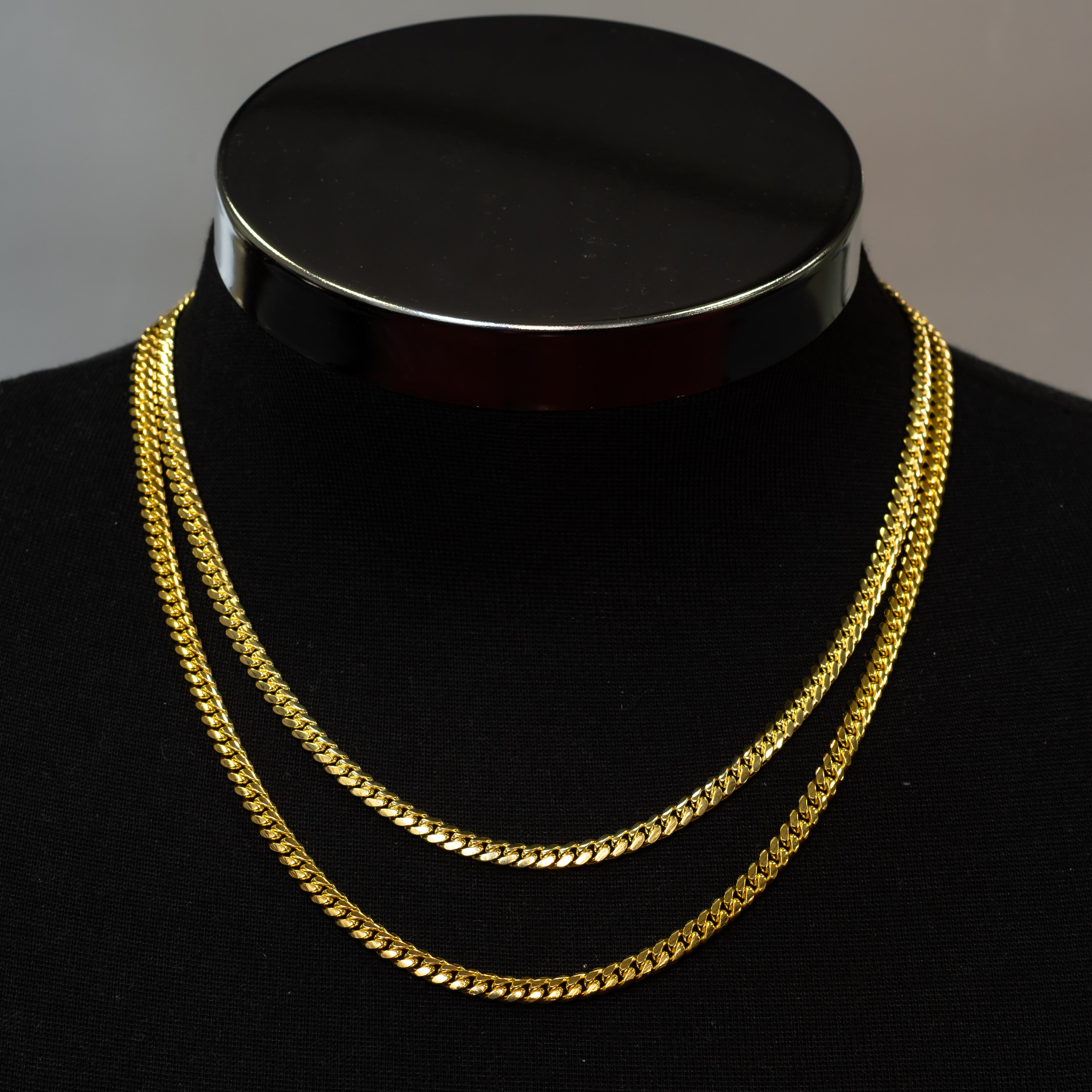 10k Yellow Gold Solid Miami Cuban Bundle 20" + 22" 5mm
