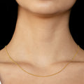 14k Women's Yellow Gold Solid Diamond Cut Franco Necklace