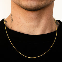 14k Yellow Gold Solid Diamond Cut Franco Chain