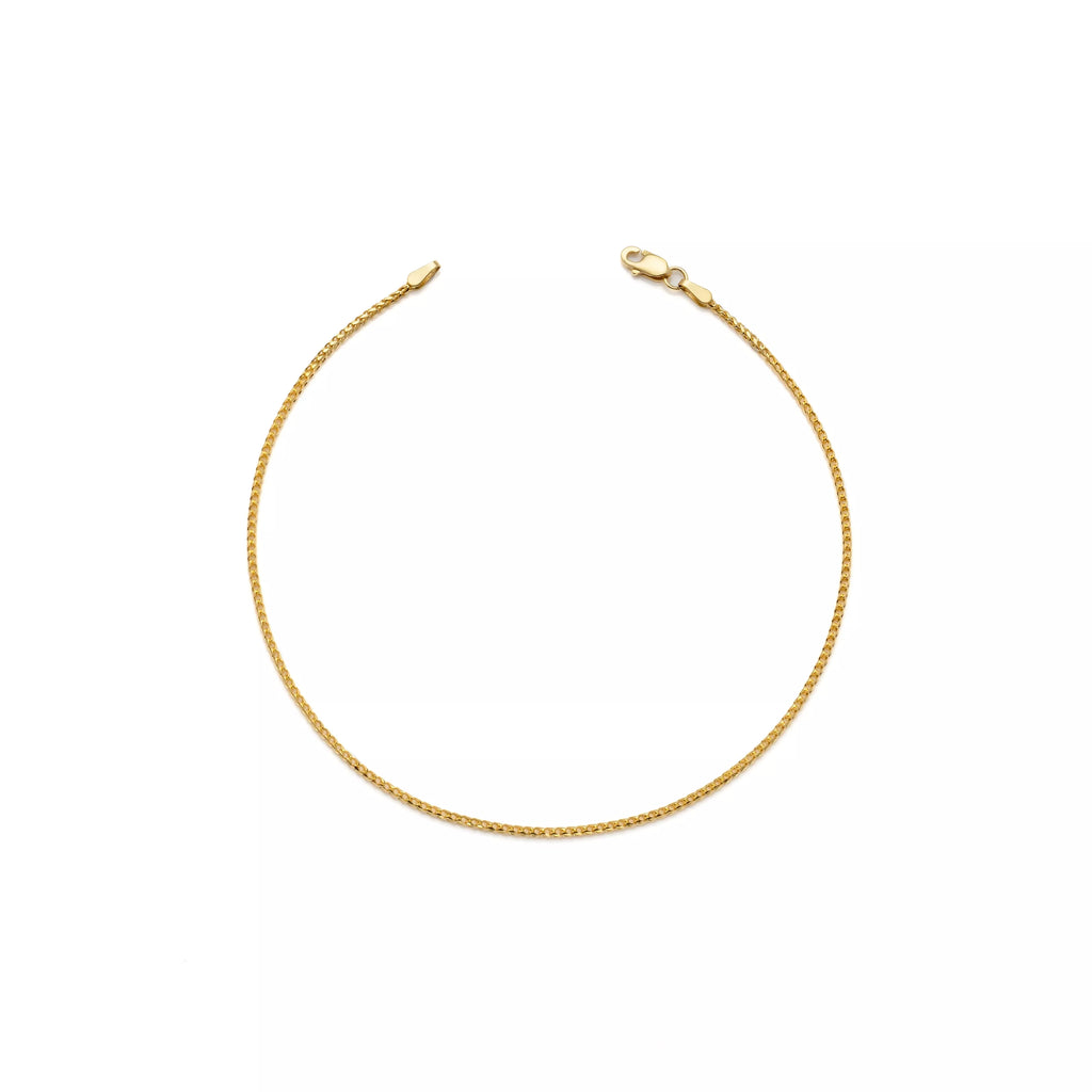 14k Yellow Gold Solid Franco Bracelet