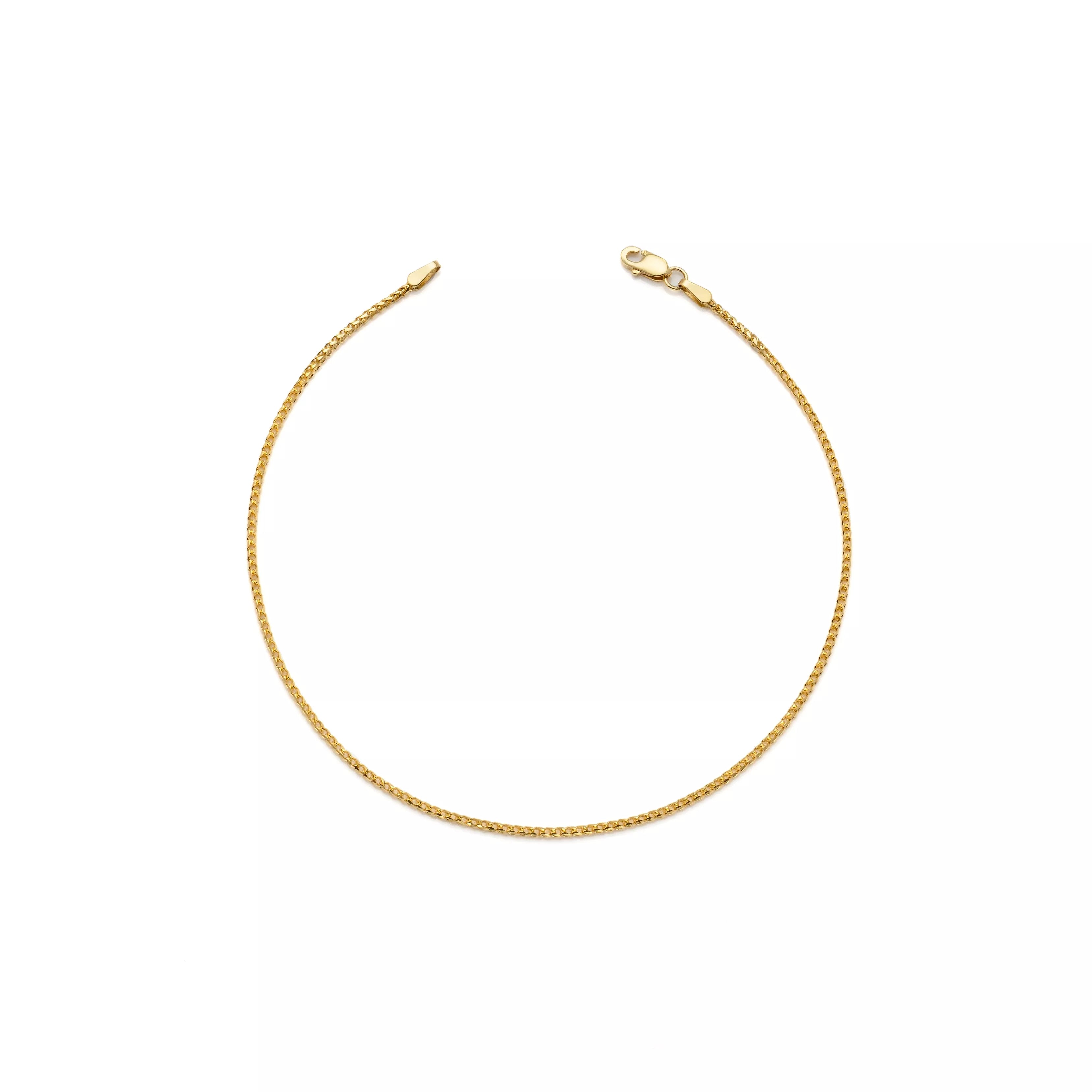 14k Yellow Gold Solid Franco Bracelet