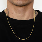 10k Yellow Gold Solid Diamond Cut Rope Chain