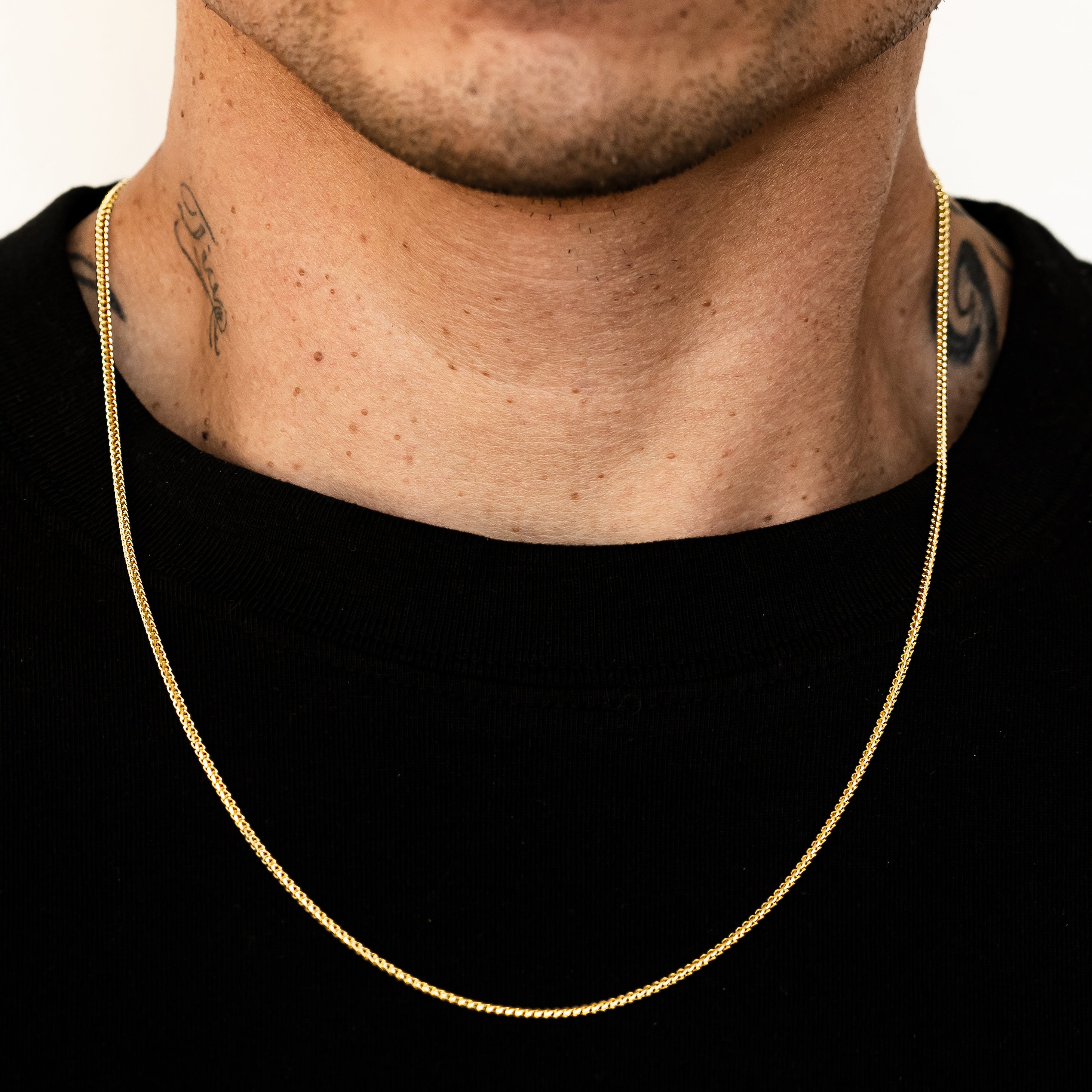 10k Yellow Gold Solid Diamond Cut Franco Chain