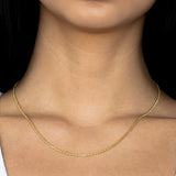 10k Women's Yellow Gold Solid Diamond Cut Rope Necklace