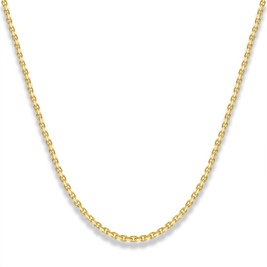 10k Yellow Gold Solid Heavyweight Cable Link Chain with Lobster Lock (Available 3mm to 5mm)